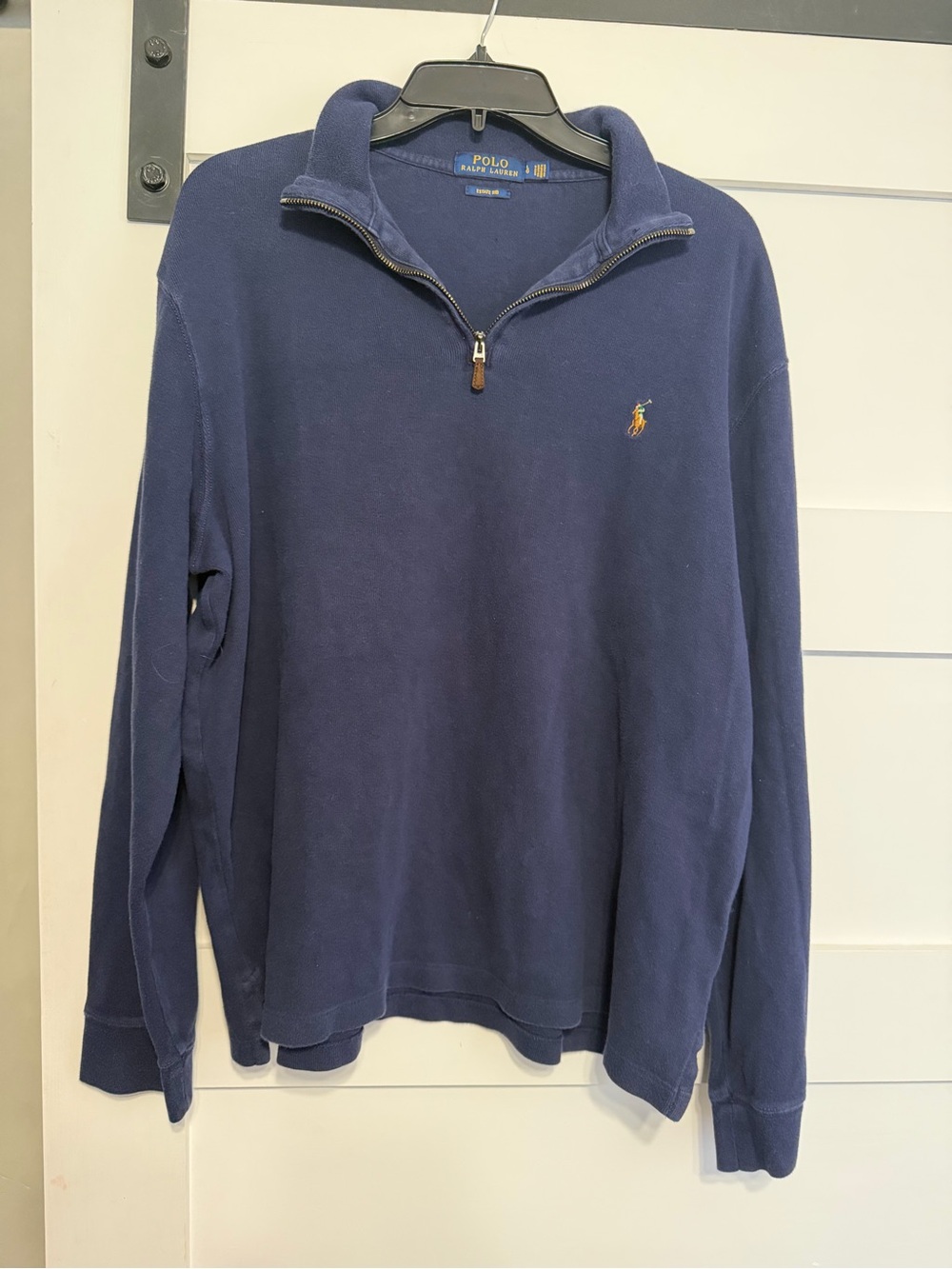 Polo Ralph Lauren Estate Rib Quarter Zip Pullover Men’s Large Navy